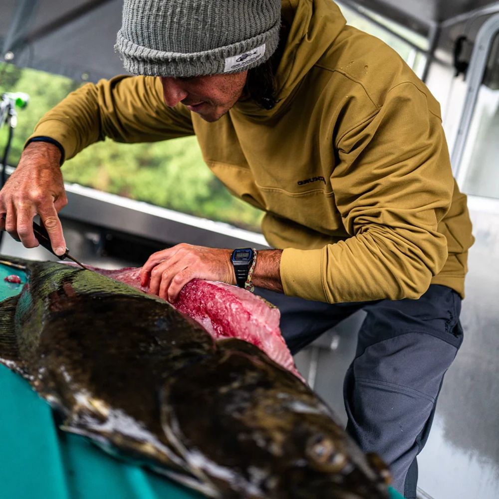 Grundens Kryall Commercial Fishing Hoodie Pullover Jacket Antique Bronze Tan